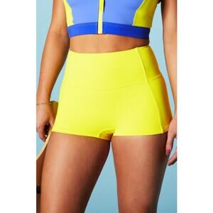 Fabletics Lemon High-Waisted Swim Short XS NWT